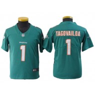 Youth Miami Dolphins #1 Tua Tagovailoa Vapor Limited Jersey - Aqua/White