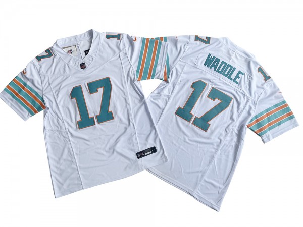 Miami Dolphins #17 Jaylen Waddle White Alternate Vapor F.U.S.E. Limited Jersey