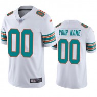 Custom Miami Dolphins White Alternate Vapor Limited Jersey