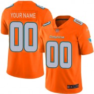 Custom Miami Dolphins Orange Vapor Limited Jersey