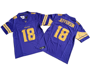 Minnesota Vikings #18 Justin Jefferson Purple Alternate Vapor F.U.S.E. Limited Jersey