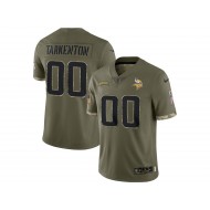 Custom Minnesota Vikings 2022 Olive Salute To Service Limited Jersey