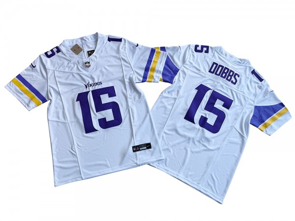 Minnesota Vikings #15 Dallas Turner White Vapor F.U.S.E. Limited Jersey