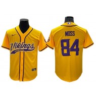 Minnesota Vikings #84 Randy Moss Baseball Style Jersey