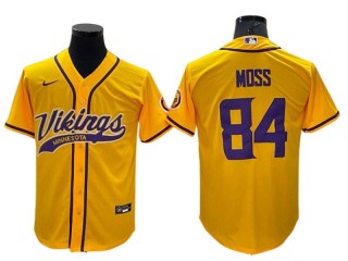 Minnesota Vikings #84 Randy Moss Baseball Style Jersey