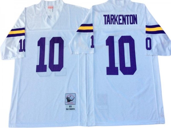 M&N Minnesota Vikings #10 Fran Tarkenton White 1975 Legacy Jersey