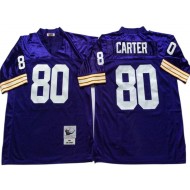 M&N Minnesota Vikings #80 Cris Carter Purple Legacy Jersey