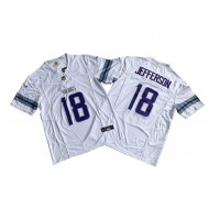 Minnesota Vikings #18 Justin Jefferson White Alternate Vapor F.U.S.E. Limited Jersey	