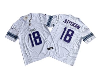 Minnesota Vikings #18 Justin Jefferson White Alternate Vapor F.U.S.E. Limited Jersey	