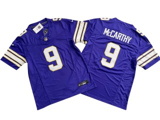 Minnesota Vikings #9 J.J. McCarthy Purple Classic Vapor F.U.S.E. Limited Jersey