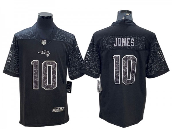 New England Patriots #10 Mac Jones Black RFLCTV Limited Jersey