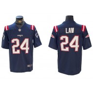 New England Patriots #24 Ty Law Navy Vapor Limited Jersey