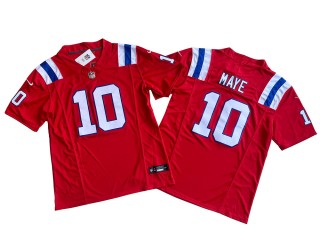 New England Patriots #10 Mac Jones Red Vapor F.U.S.E. Limited Jersey