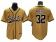 New Orleans Saints #32 Tyrann Mathieu Baseball Jersey- Black & White & Gold