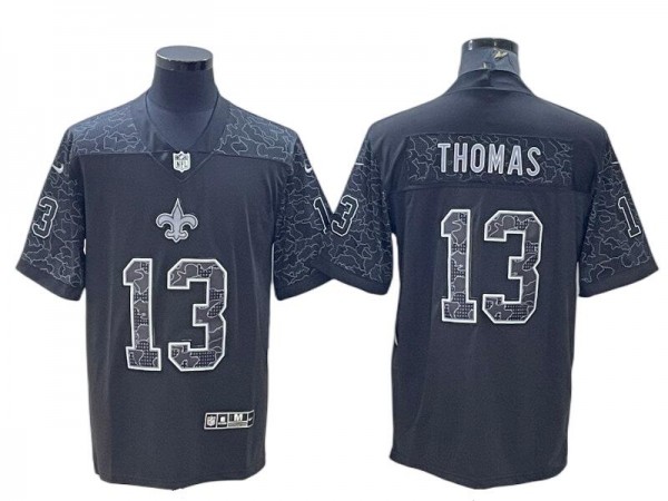 New Orleans Saints #13 Michael Thomas Black RFLCTV Limited Jersey