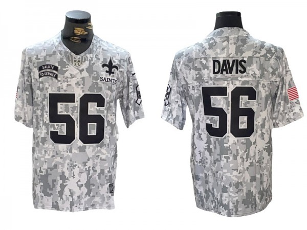 New Orleans Saints #56 Demario Davis 2024 Salute to Service Limited Jersey