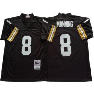 M&N New Orleans Saints #8 Archie Manning Black Legacy Jersey