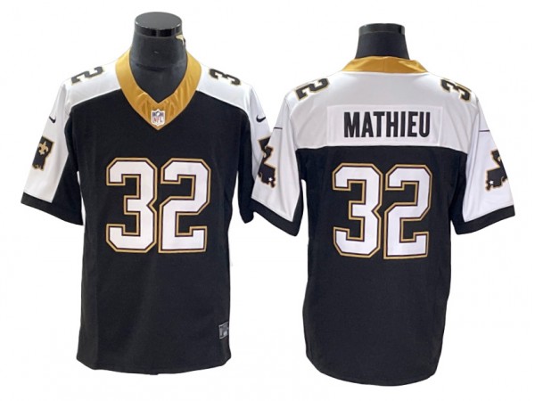 New Orleans Saints #32 Tyrann Mathieu Black Throwback Vapor F.U.S.E. Limited Jersey