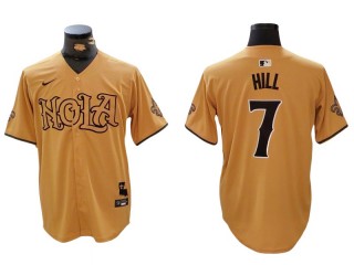 New Orleans Saints #7 Taysom Hill 2024 Baseball Style Jersey - Black/White/Gold