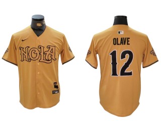 New Orleans Saints #12 Chris Olave 2024 Baseball Style Jersey - Black/White/Gold