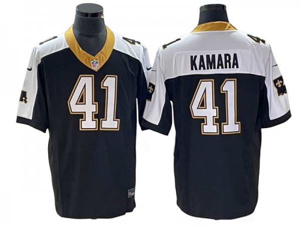 New Orleans Saints #41 Alvin Kamara Black Throwback Vapor F.U.S.E. Limited Jersey