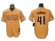 New Orleans Saints #41 Alvin Kamara Baseball 2024 Jersey-Black & White & Gold