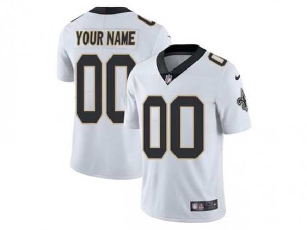 Custom New Orleans Saints White Vapor Limited Jersey