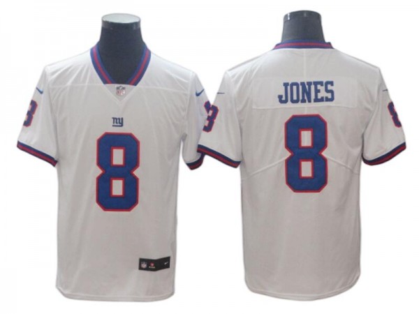 New York Giants #8 Daniel Jones White Limited Color Rush Jersey