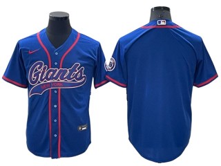 New York Giants Royal Baseball Style Jersey