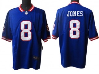 New York Giants #8 Daniel Jones Royal Classic Vapor Limited Jersey