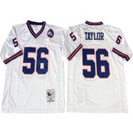 M&N New York Giants #56 Lawrence Taylor White 1986 Legacy Jersey