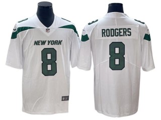 New York Jets #8 Aaron Rodgers White Vapor Limited Jersey