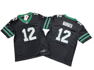 New York Jets #12 Joe Namath Black Vapor F.U.S.E. Limited Jersey