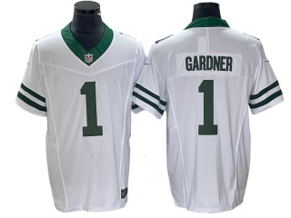 New York Jets #1 Sauce Gardner White Legacy Vapor F.U.S.E. Limited Jersey