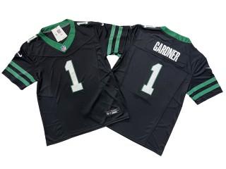 New York Jets #1 Sauce Gardner Black Vapor F.U.S.E. Limited Jersey