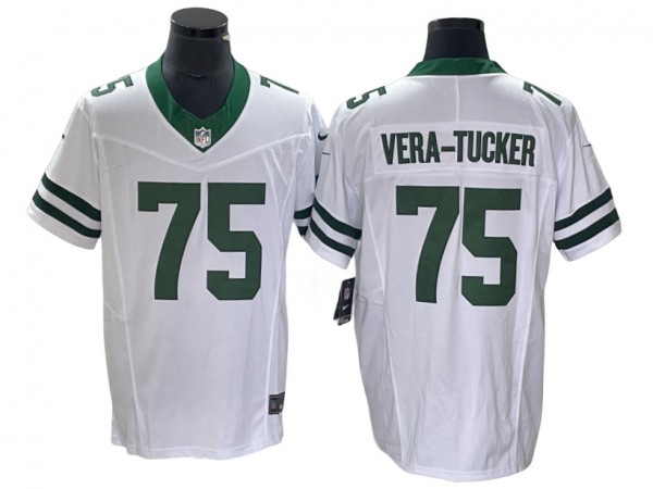 New York Jets #75 Alijah Vera-Tucker White Legacy Vapor F.U.S.E. Limited Jersey