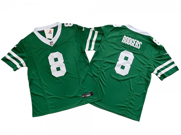 New York Jets #8 Aaron Rodgers Green Vapor F.U.S.E. Limited Jersey