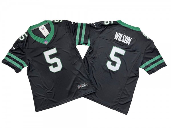 New York Jets #5 Garrett Wilson Black Vapor F.U.S.E. Limited Jersey