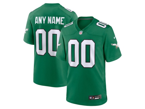 Custom Philadelphia Eagles Kelly Green Alternate Vapor F.U.S.E. Limited Jersey