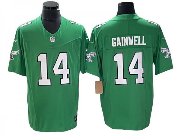 Philadelphia Eagles #14 Kenneth Gainwell Vapor F.U.S.E. Limited Jersey - Kelly Green