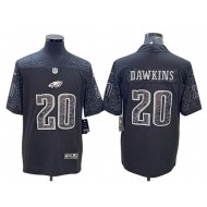 Philadelphia Eagles #20 Brian Dawkins Black RFLCTV Limited Jersey