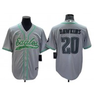 Philadelphia Eagles #20 Brian Dawkins Baseball Style Jersey - Black/Gray/White/Green