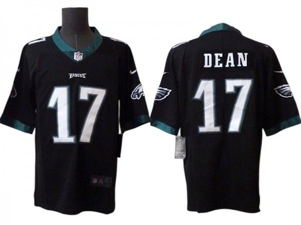 Philadelphia Eagles #17 Nakobe Dean Black Vapor Limited Jersey 