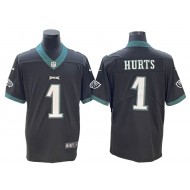 Philadelphia Eagles #1 Jalen Hurts Vapor Limited Jersey - Black