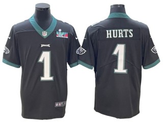 Philadelphia Eagles #1 Jalen Hurts Vapor Limited Jersey - Black