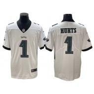 Philadelphia Eagles #1 Jalen Hurts White Vapor Limited Jersey