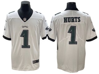 Philadelphia Eagles #1 Jalen Hurts White Vapor Limited Jersey