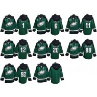 Philadelphia Eagles Green Lace-Up Pullover Hoodie