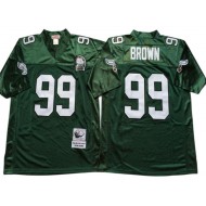 M&N Philadelphia Eagles #99 Jerome Brown Green 1992 Legacy Jersey