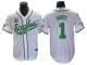 Philadelphia Eagles #1 Jalen Hurts Baseball Style Jersey - Black/White/Kelly Green